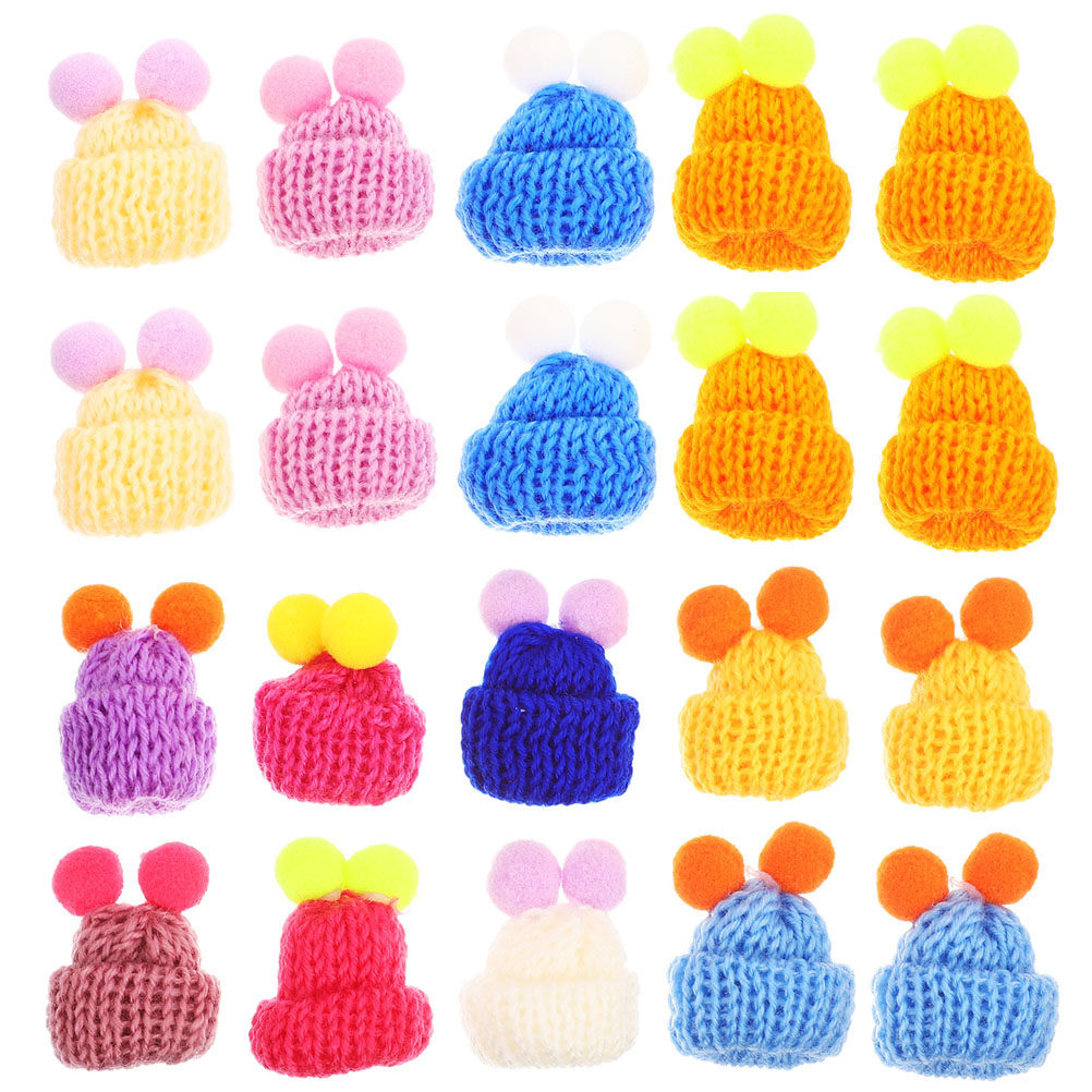 60 stuks mini gebreide mutsen  - Art Craft Yarn recensie en prijs