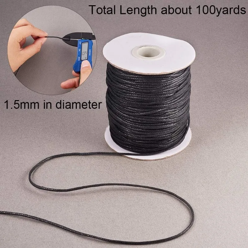 1Roll 100 Yards Gewaxt Koord K - Macrame Cord Cotton recensie en prijs